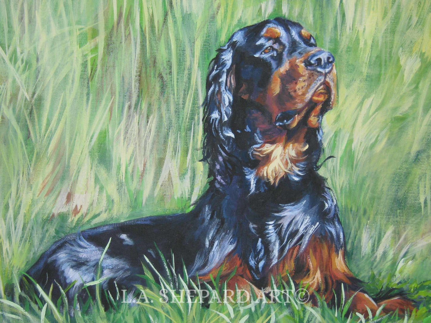 GORDON SETTER ART print by LAShepard painting 8x10