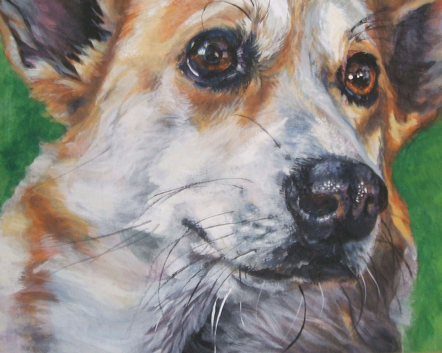 Pembroke Welsh Corgi dog art print of LAShepard painting 8x10