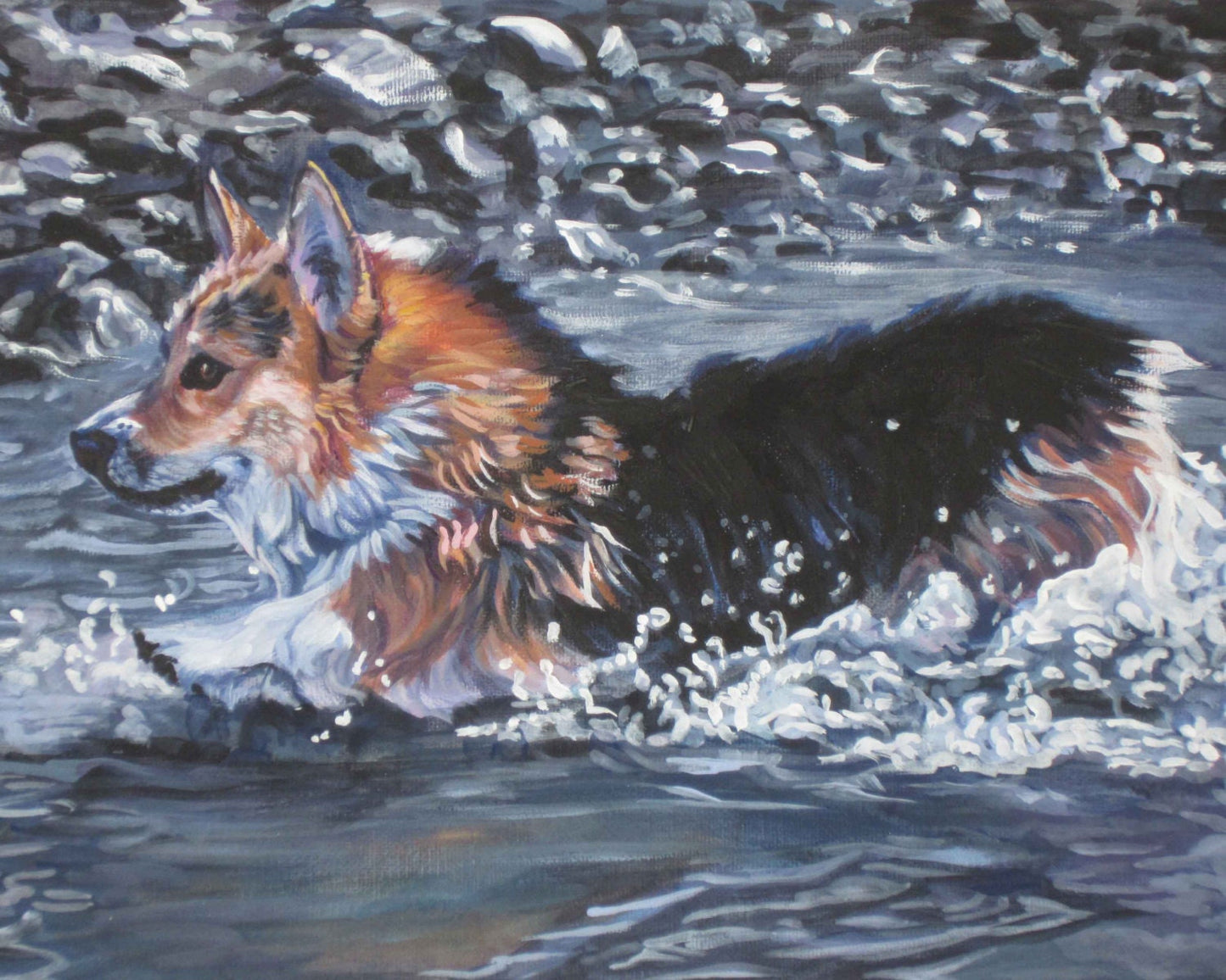 Pembroke Welsh CORGI dog ART PRINT of LAShepard painting 8x10