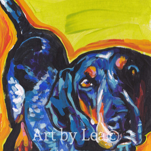 Original Painting Bluetick Coonhound <reserved for Suzanne>