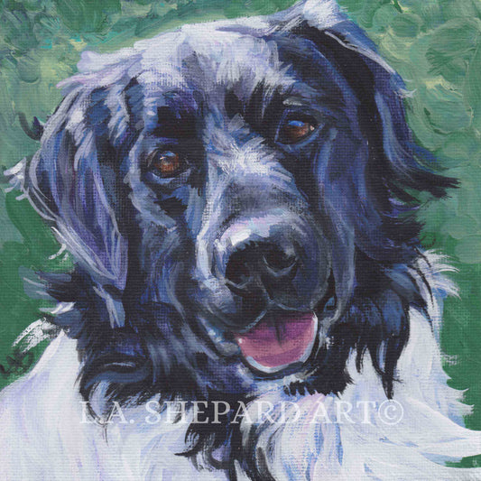 STABYHOUN dog art PORTRAIT print of LAShepard painting 8x8" staby stabij