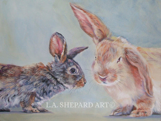 BUNNY RABBIT PRINT of LAShepard painting 8x10