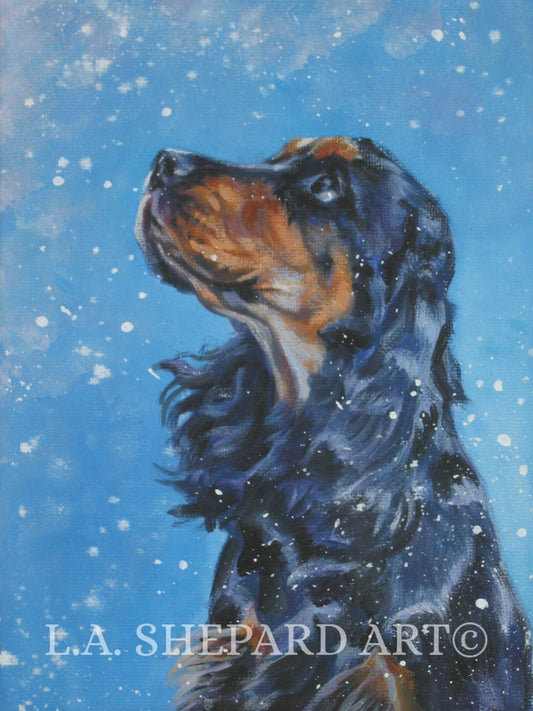 English COCKER Spaniel dog art portrait PRINT of LA Shepard painting 8x10