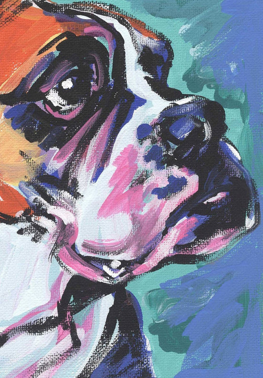 Boxer Dog art print modern dog pop art print 13x19" LEA