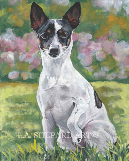 TENTERFIELD TERRIER dog art print of LA Shepard dog painting 8x10