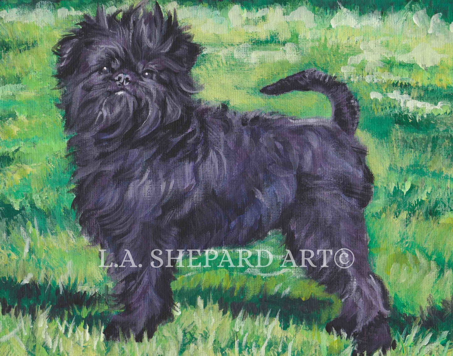 Affenpinscher "A Proud Stance" Giclée Print of Original Affenpinscher Painting by LA Shepard