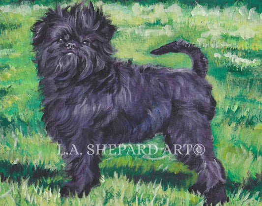 Affenpinscher "A Proud Stance" Giclée Print of Original Affenpinscher Painting by LA Shepard