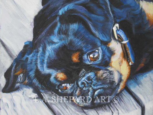 BRUSSELS GRIFFON dog art PRINT of LAShepard painting 8x10