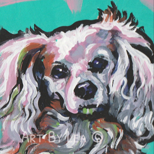 Cocker Terrier giclee print of pop art dog painting bright colors 12x12"