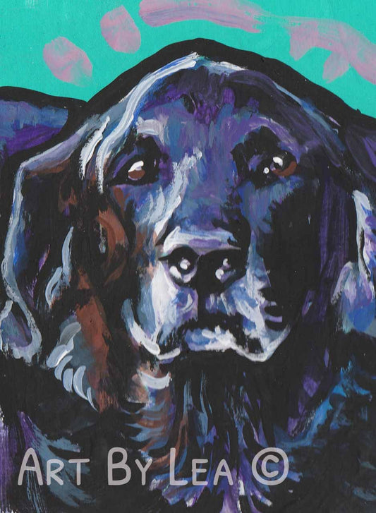 Lab Dalmation modern Dog art print pop art bright colors 13x19"