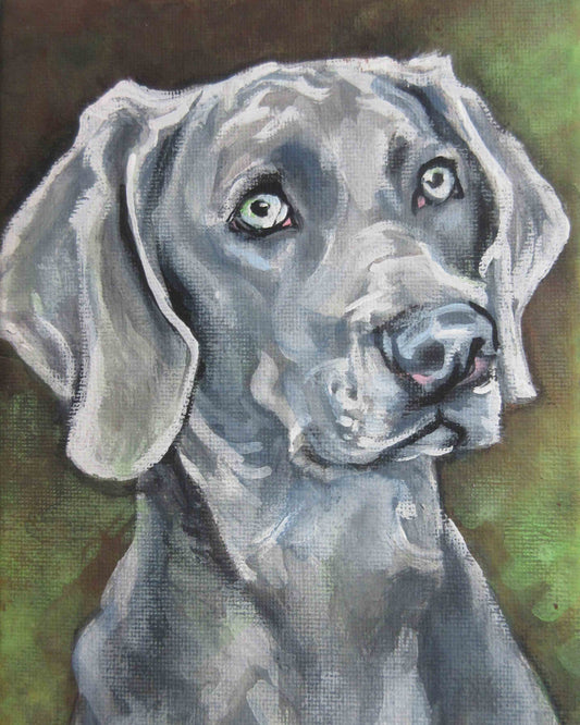 Weimaraner art print  of LA Shepard painting 8x10