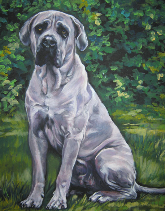 Cane Corso art CANVAS print of LA Shepard painting 11x14" dog art