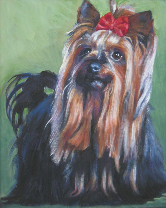 Yorkshire Terrier yorkie dog art print of LA Shepard painting  8x10