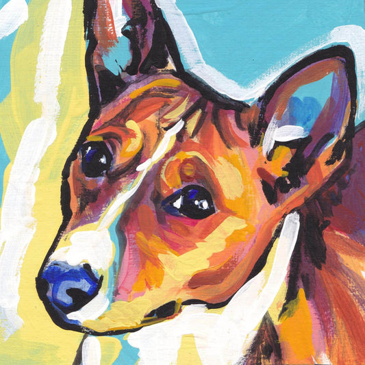 Basenji "A Bright Basenji" Giclée print of original painting by LEA
