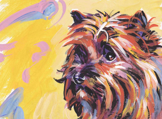 Cairn Terrier modern Dog art print pop dog art bright colors 8.5x11 inch