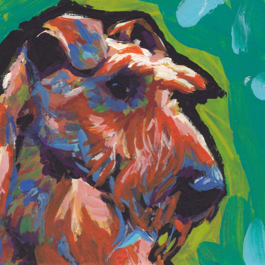 IRISH TERRIER dog ART print pop art bright colors 12x12