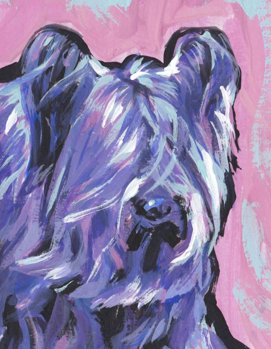 Skye Terrier modern Dog art print of pop dog painting bright colors 13x19
