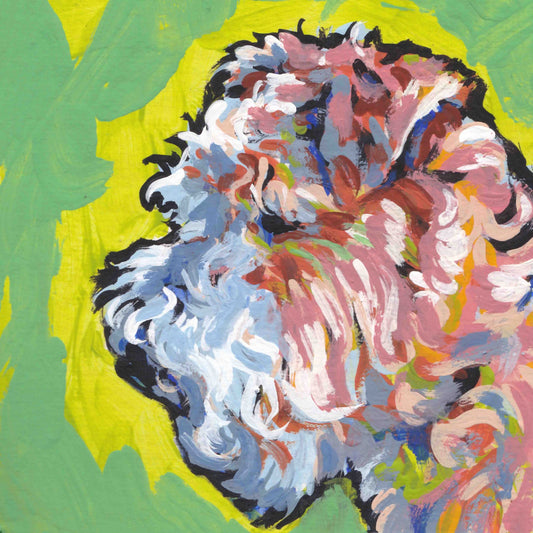 Lakeland Terrier portrait  print of pop dog art painting bright colors 12x12 Lea