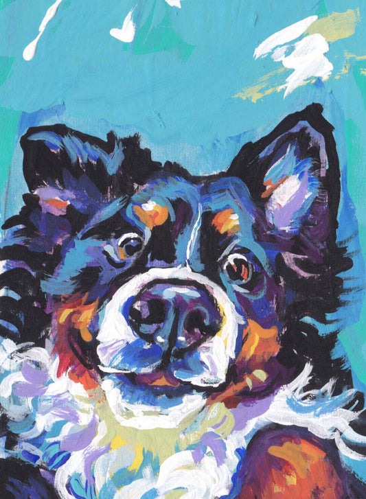 Bernese Mountain Dog print of modern pop art painting 13x19